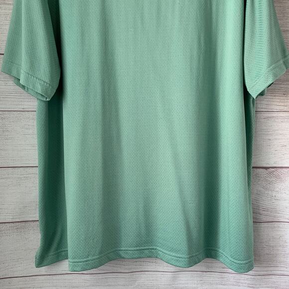 Haggar Cool 18 Tec Green Polo Shirt Stretch Comfort Quick Dry Size XL - Picture 7 of 14